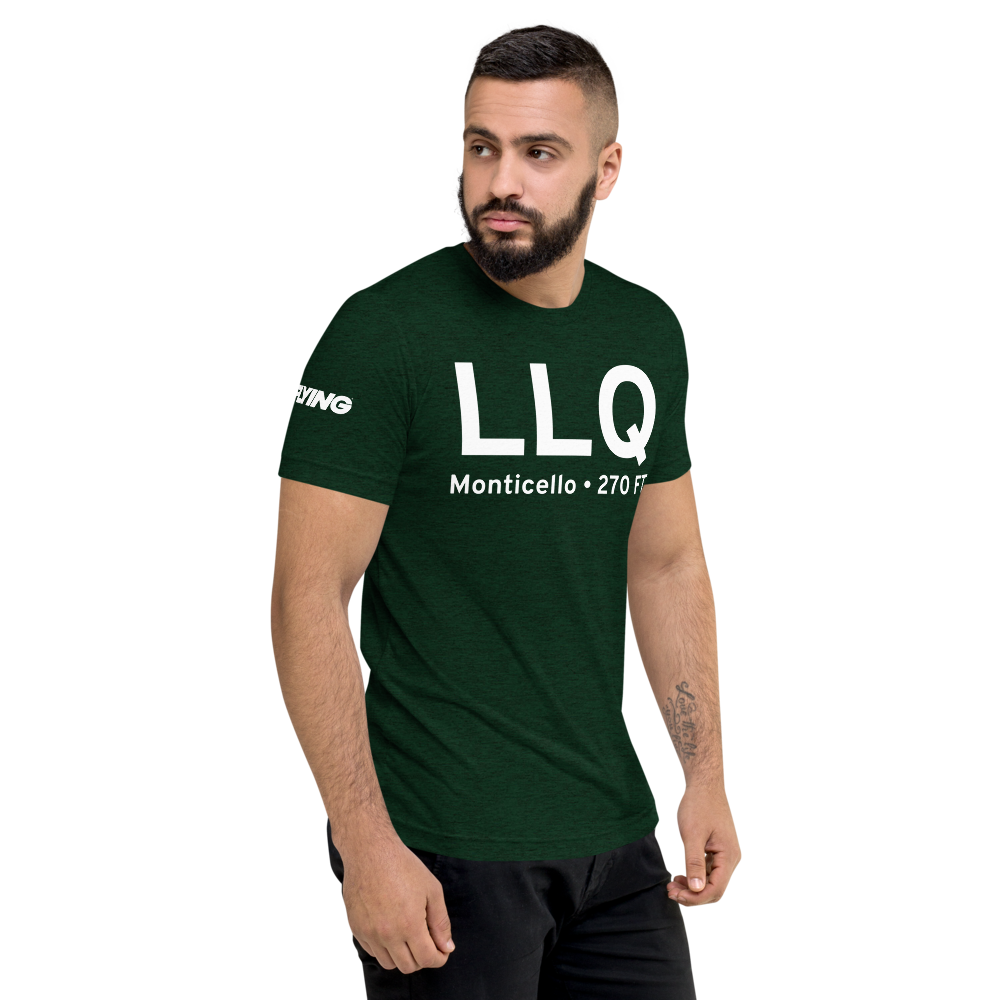 Monticello (KLLQ) Airport Tri-blend T-Shirt 