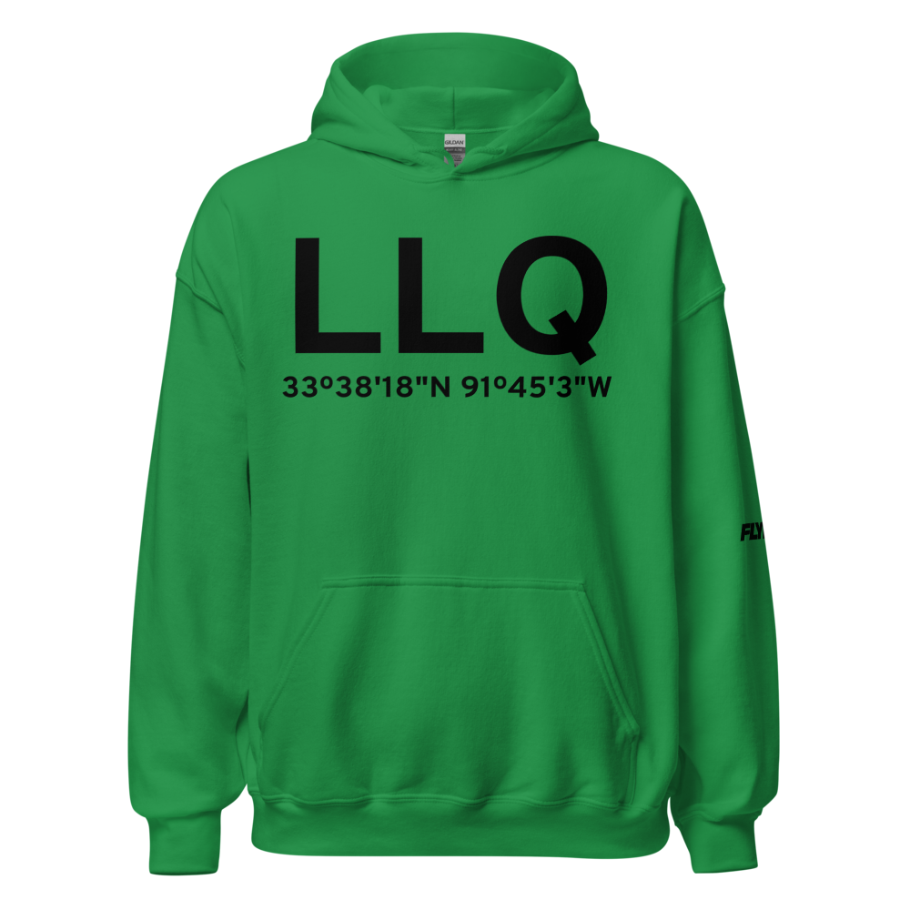 Monticello (KLLQ) Airport Hoodie Sweatshirt 