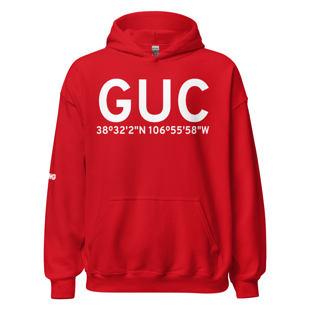 Gunnison (KGUC) Airport Hoodie Sweatshirt 