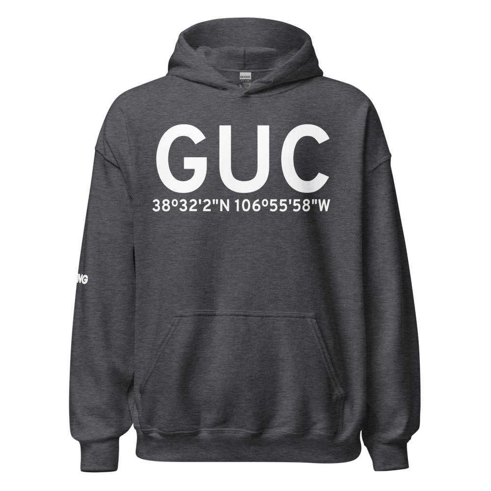 Gunnison (KGUC) Airport Hoodie Sweatshirt 