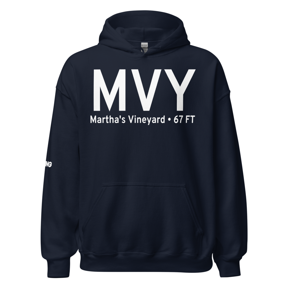Martha's Vineyard (KMVY) Airport Hoodie Sweatshirt 