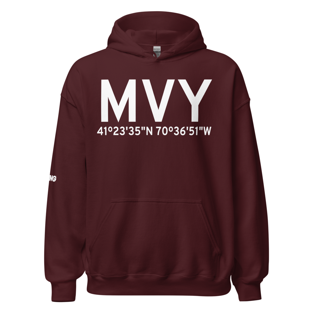 Martha's Vineyard (KMVY) Airport Hoodie Sweatshirt 