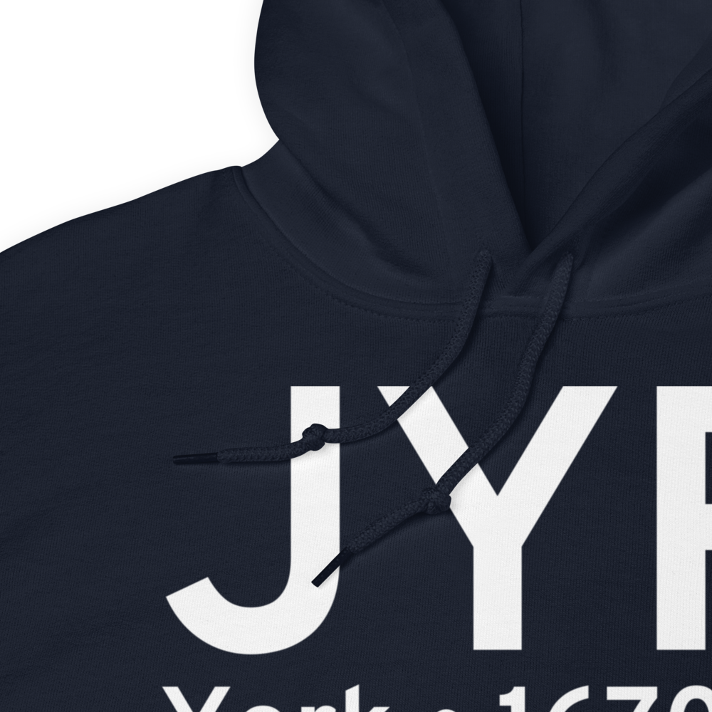 York (KJYR) Airport Hoodie Sweatshirt 
