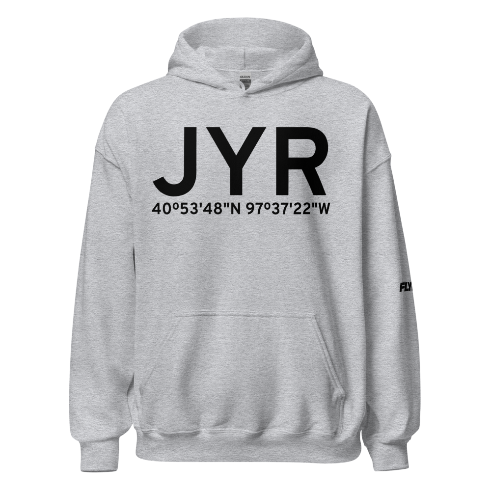York (KJYR) Airport Hoodie Sweatshirt 