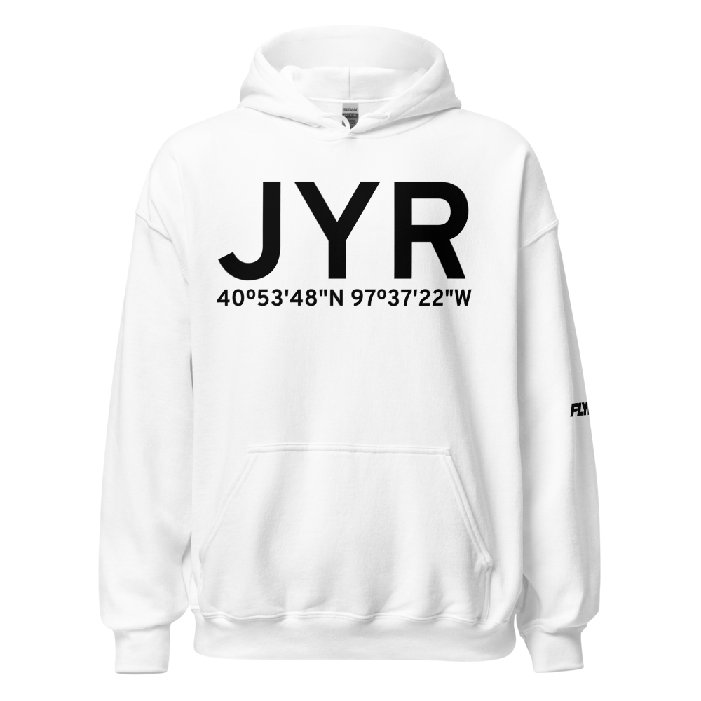 York (KJYR) Airport Hoodie Sweatshirt 