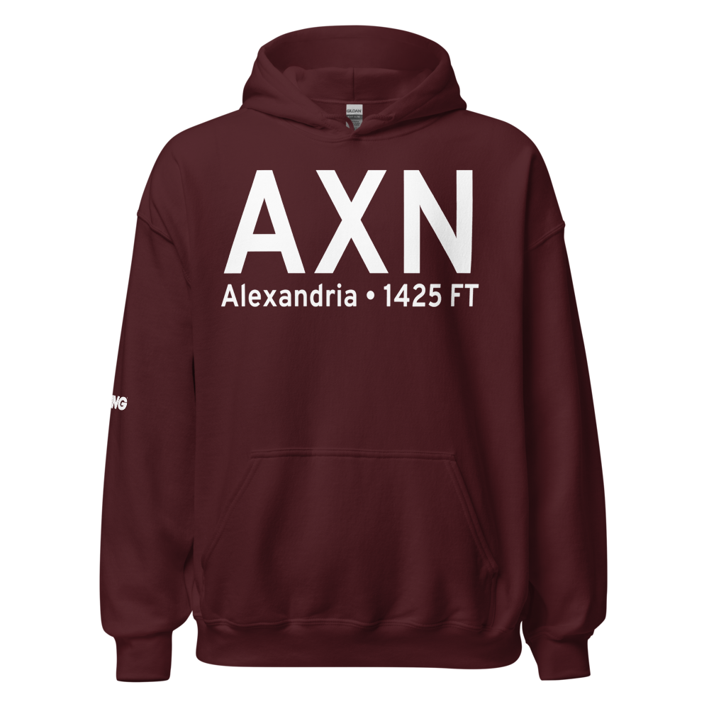 Alexandria (KAXN) Airport Hoodie Sweatshirt 