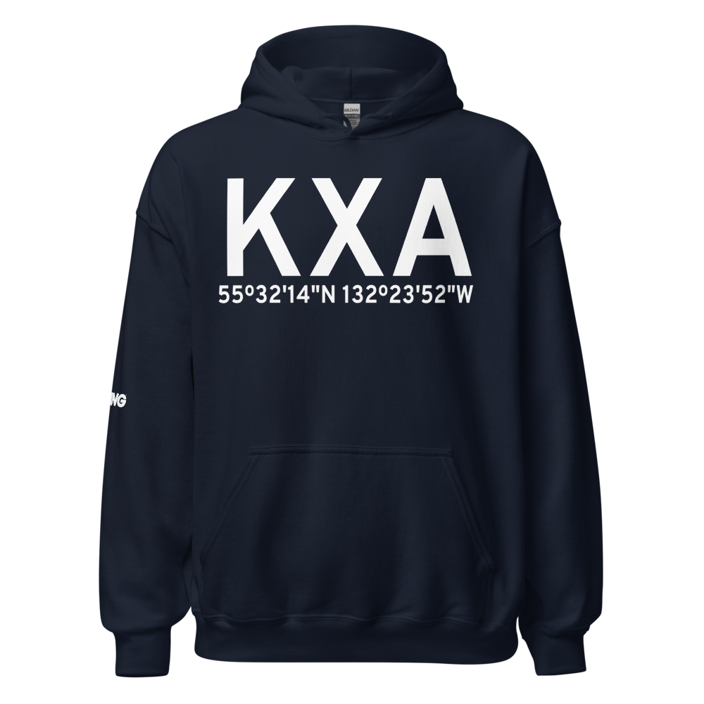 Kasaan (KXA) Airport Hoodie Sweatshirt 