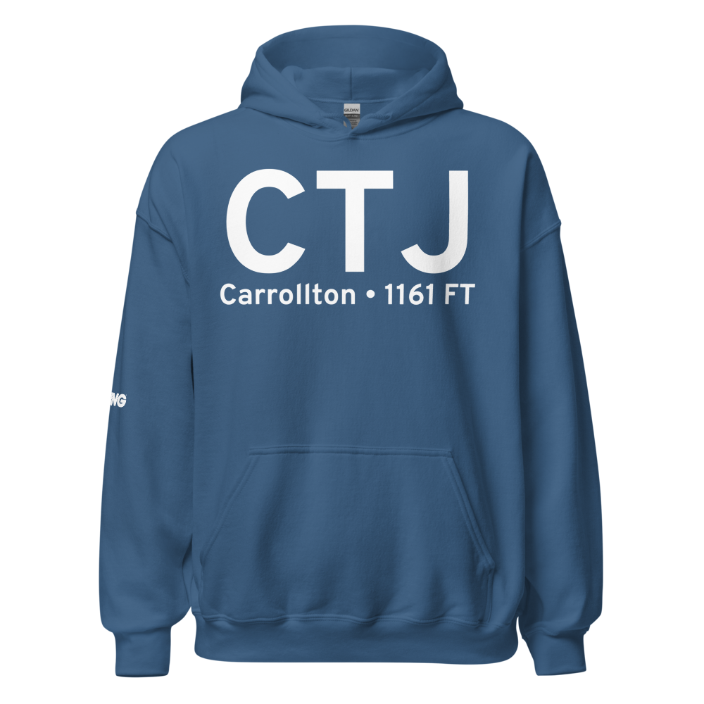Carrollton (KCTJ) Airport Hoodie Sweatshirt 