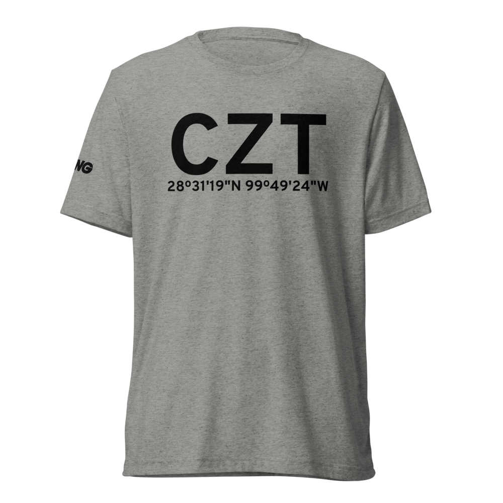 Carrizo Springs (KCZT) Airport Tri-blend T-Shirt 