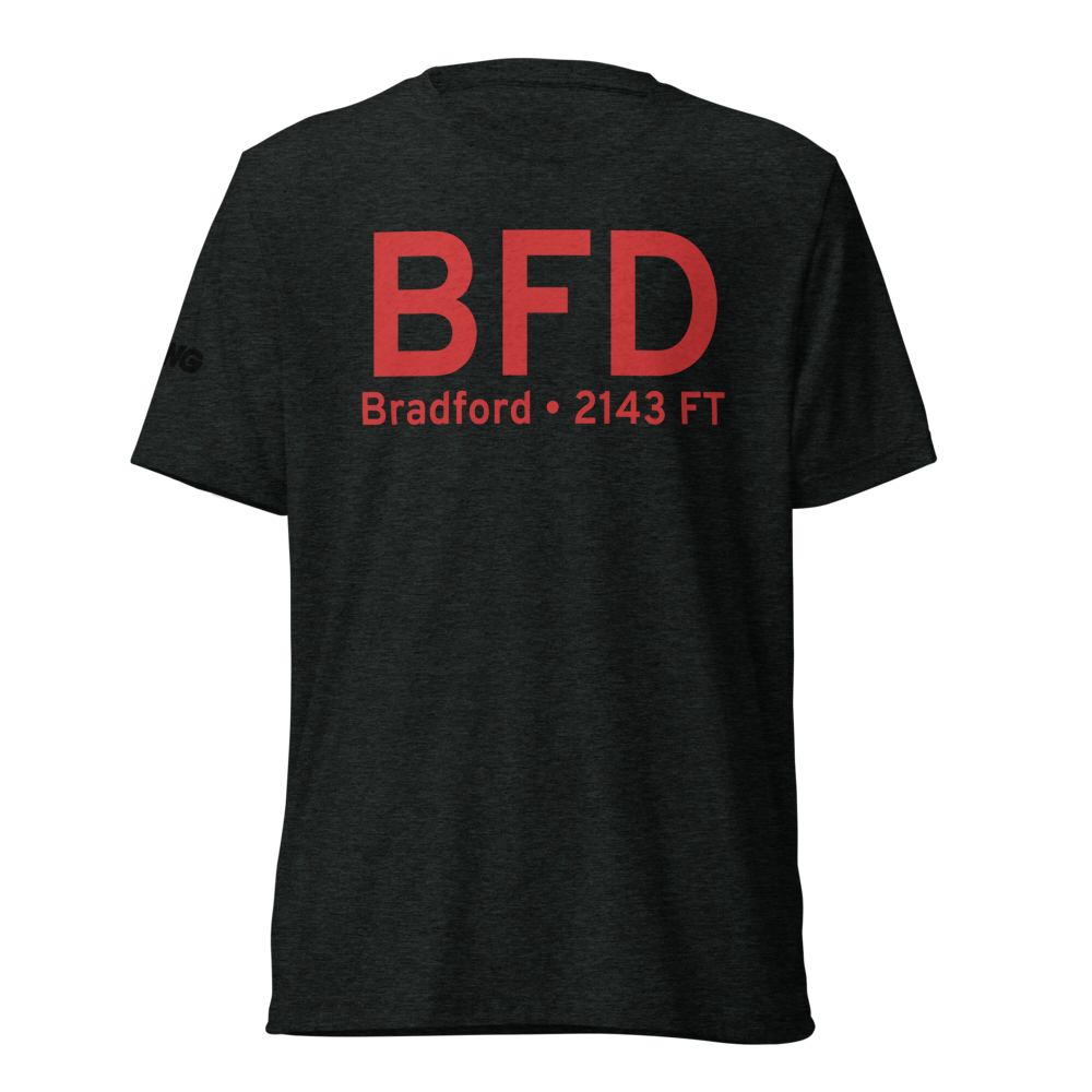 Bradford (KBFD) Airport Tri-blend T-Shirt 