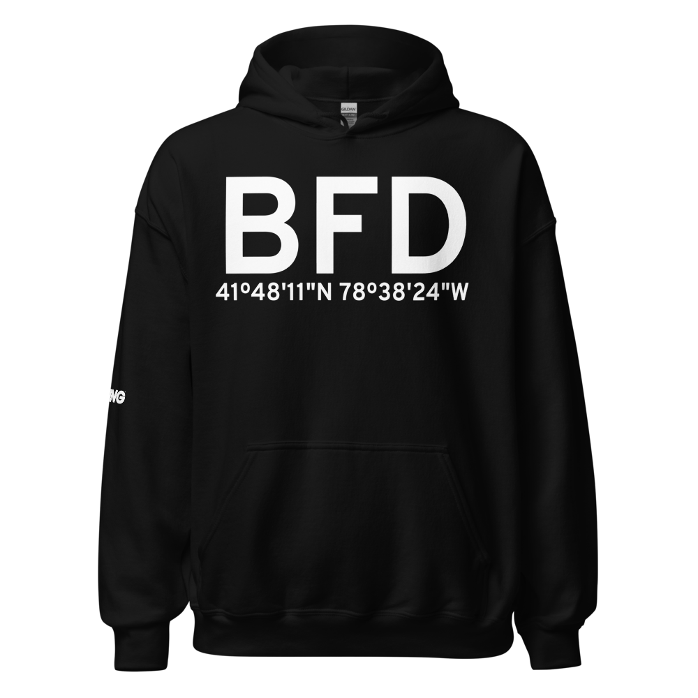 Bradford (KBFD) Airport Hoodie Sweatshirt 