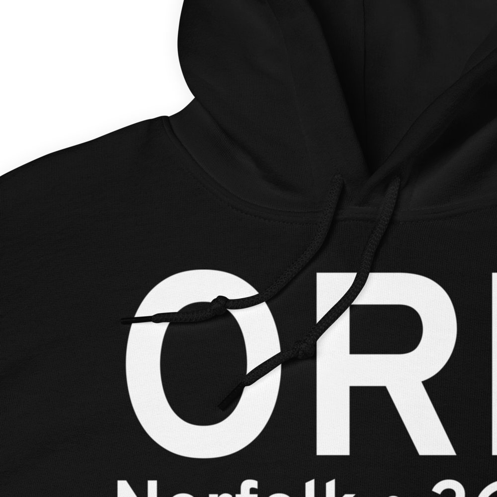 Norfolk (KORF) Airport Hoodie Sweatshirt 