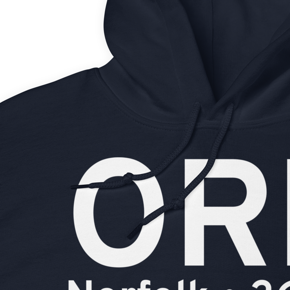 Norfolk (KORF) Airport Hoodie Sweatshirt 