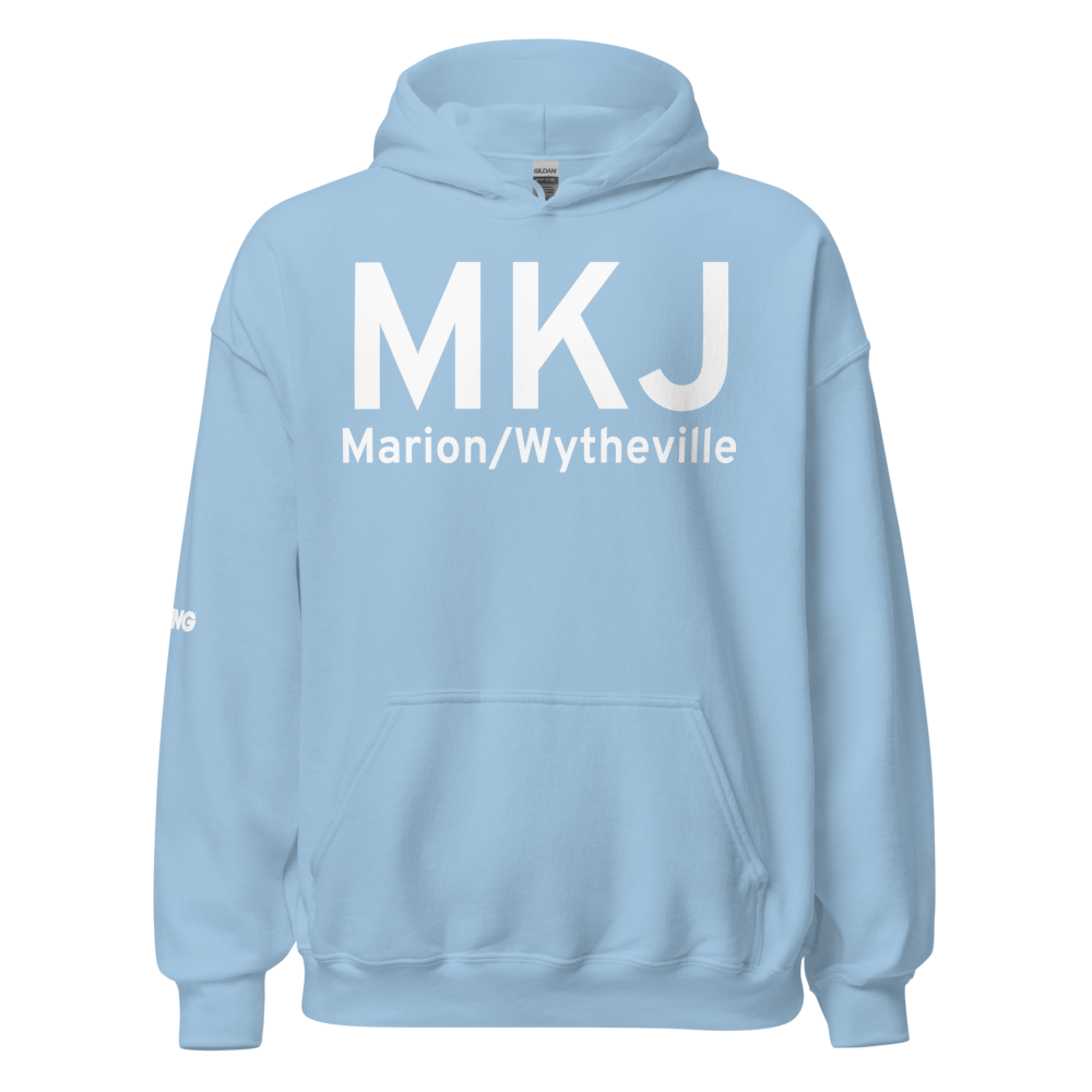 Marion/Wytheville (KMKJ) Airport Hoodie Sweatshirt 