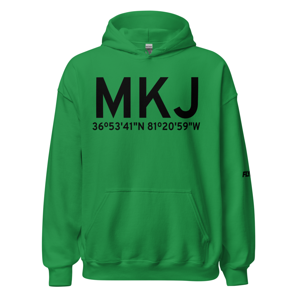 Marion/Wytheville (KMKJ) Airport Hoodie Sweatshirt 