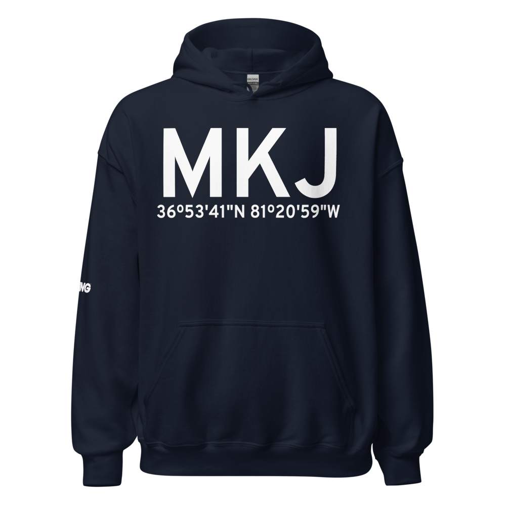 Marion/Wytheville (KMKJ) Airport Hoodie Sweatshirt 