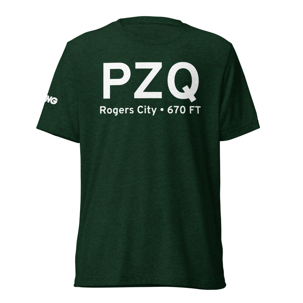 Rogers City (KPZQ) Airport Tri-blend T-Shirt 
