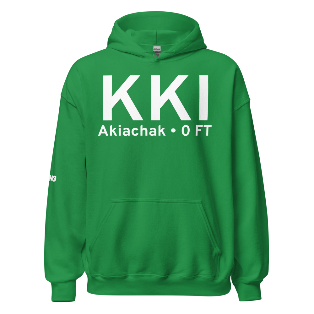 Akiachak (KKI) Airport Hoodie Sweatshirt 