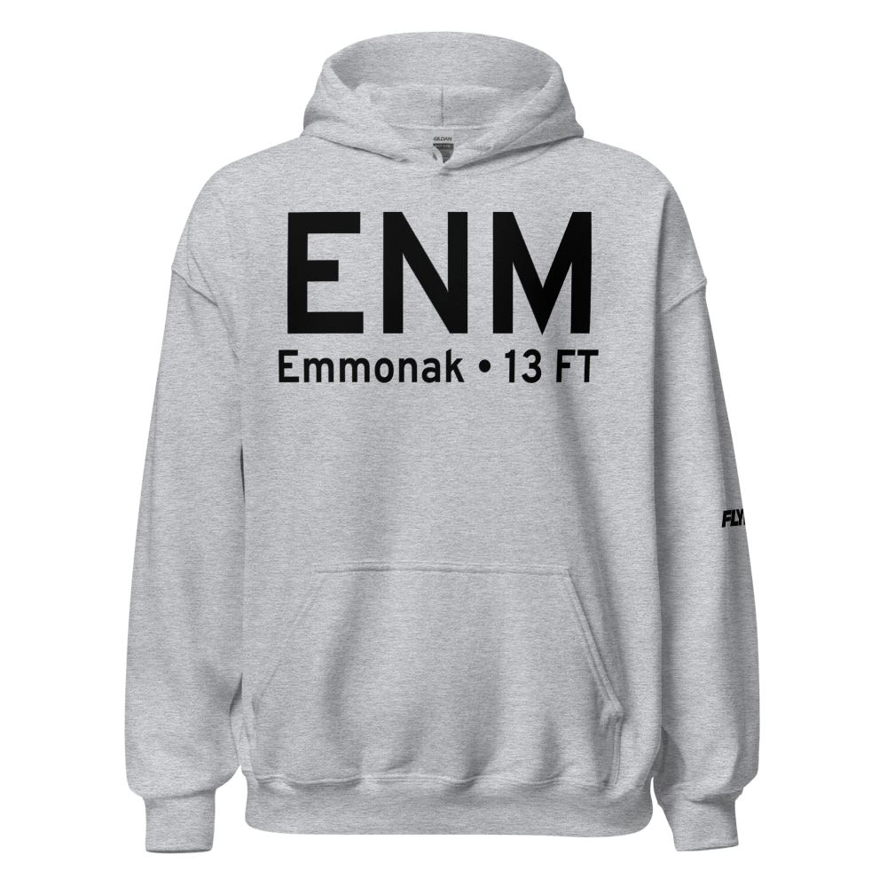 Emmonak (PAEM) Airport Hoodie Sweatshirt 