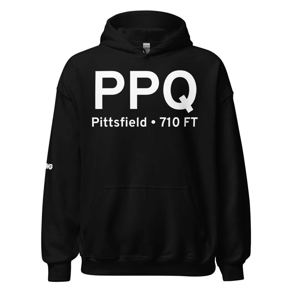 Pittsfield (KPPQ) Airport Hoodie Sweatshirt 