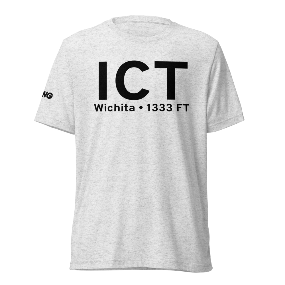 Wichita (KICT) Airport Tri-blend T-Shirt 