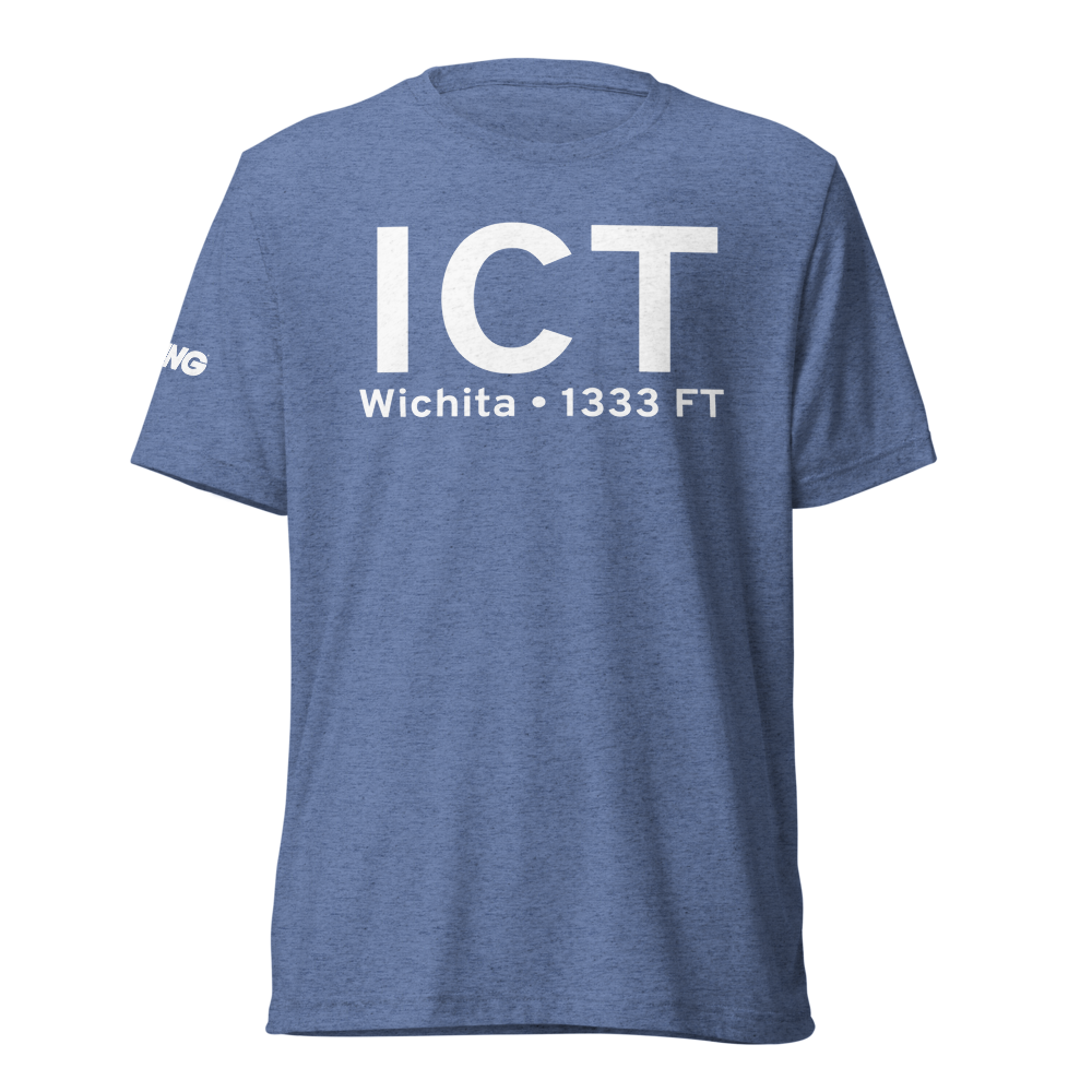 Wichita (KICT) Airport Tri-blend T-Shirt 
