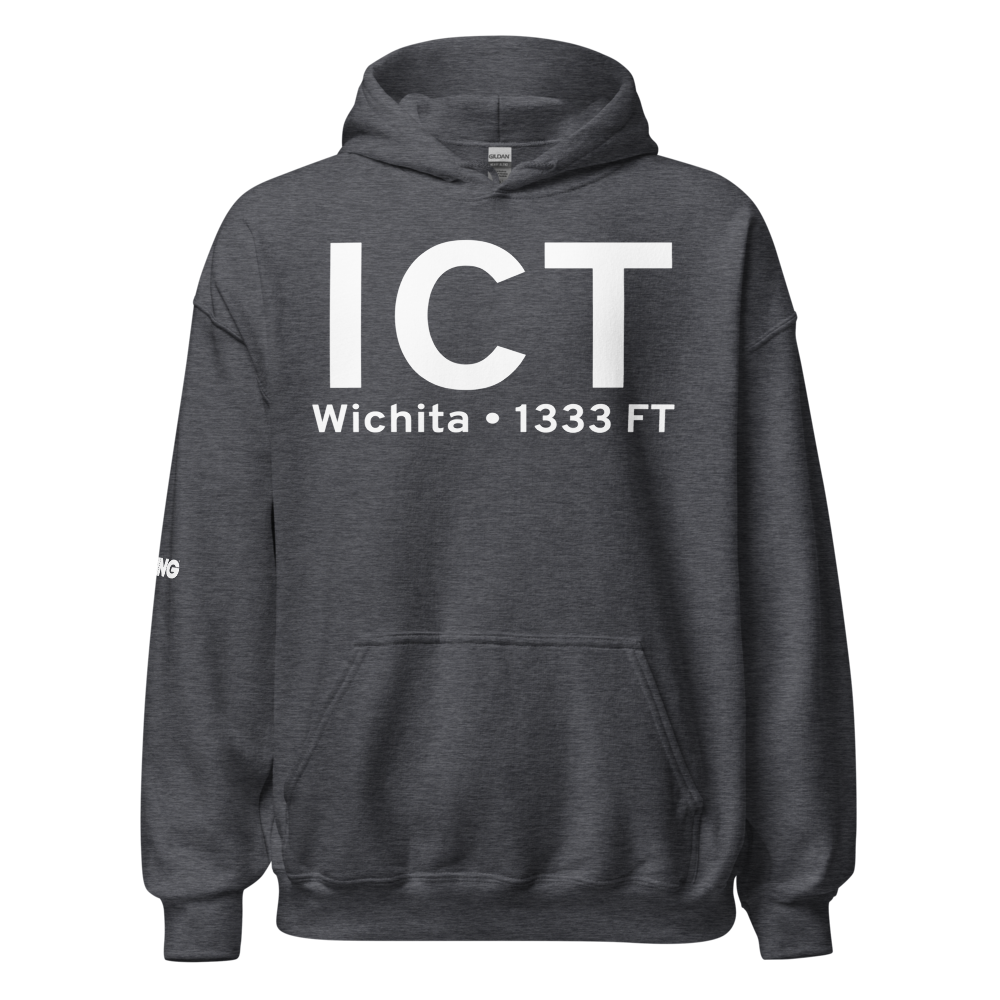 Wichita (KICT) Airport Hoodie Sweatshirt 