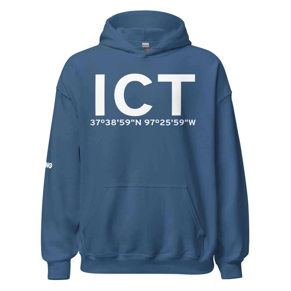 Wichita (KICT) Airport Hoodie Sweatshirt 