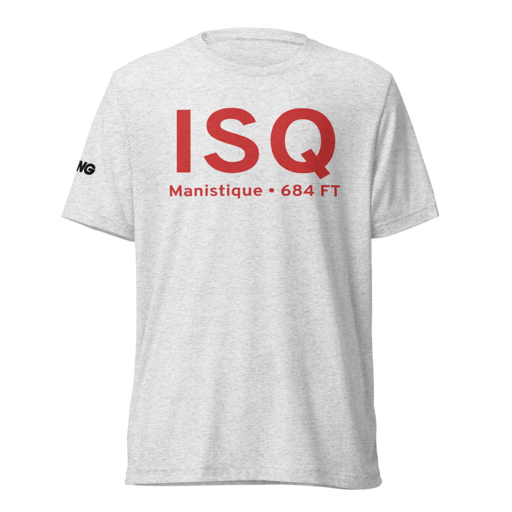 Manistique (KISQ) Airport Tri-blend T-Shirt 