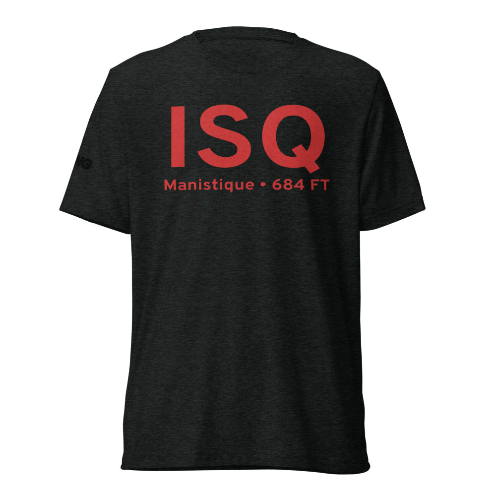 Manistique (KISQ) Airport Tri-blend T-Shirt 