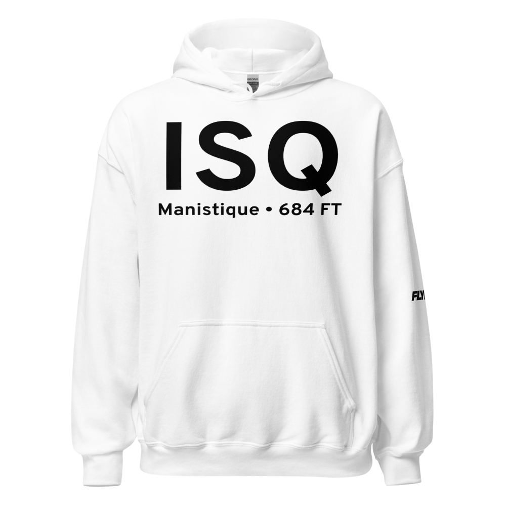 Manistique (KISQ) Airport Hoodie Sweatshirt 