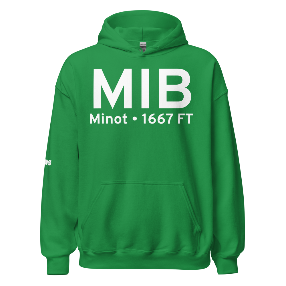 Minot (KMIB) Airport Hoodie Sweatshirt 