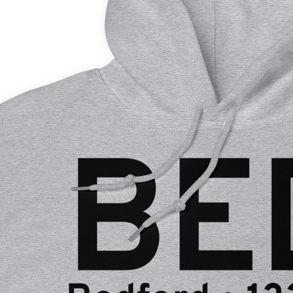 Bedford (KBED) Airport Hoodie Sweatshirt 