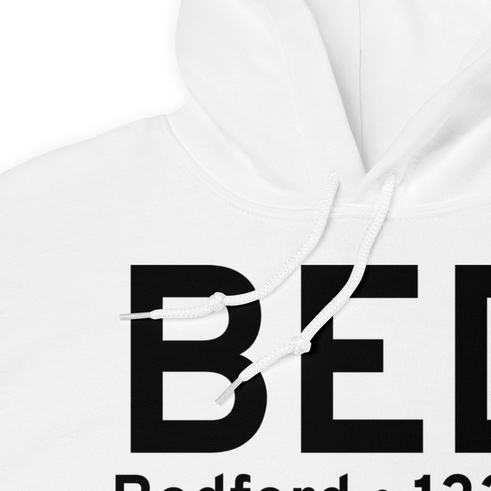Bedford (KBED) Airport Hoodie Sweatshirt 