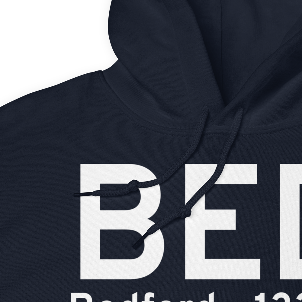 Bedford (KBED) Airport Hoodie Sweatshirt 