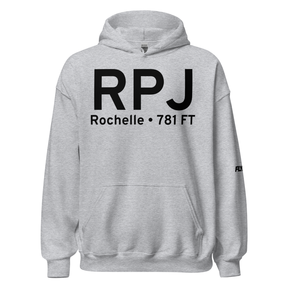 Rochelle (KRPJ) Airport Hoodie Sweatshirt 