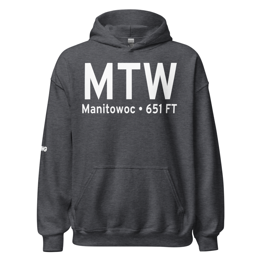 Manitowoc (KMTW) Airport Hoodie Sweatshirt 