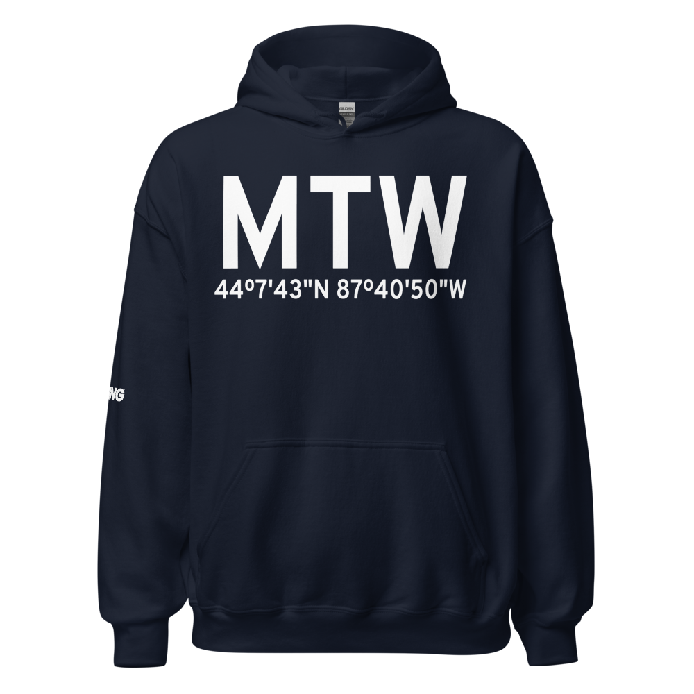 Manitowoc (KMTW) Airport Hoodie Sweatshirt 