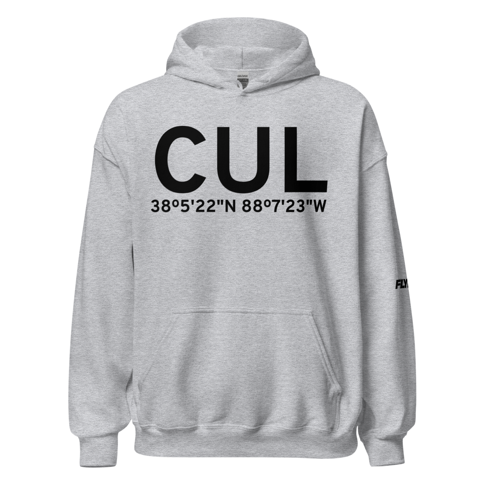 Carmi (KCUL) Airport Hoodie Sweatshirt 