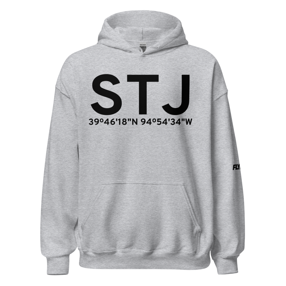 St Joseph (KSTJ) Airport Hoodie Sweatshirt 