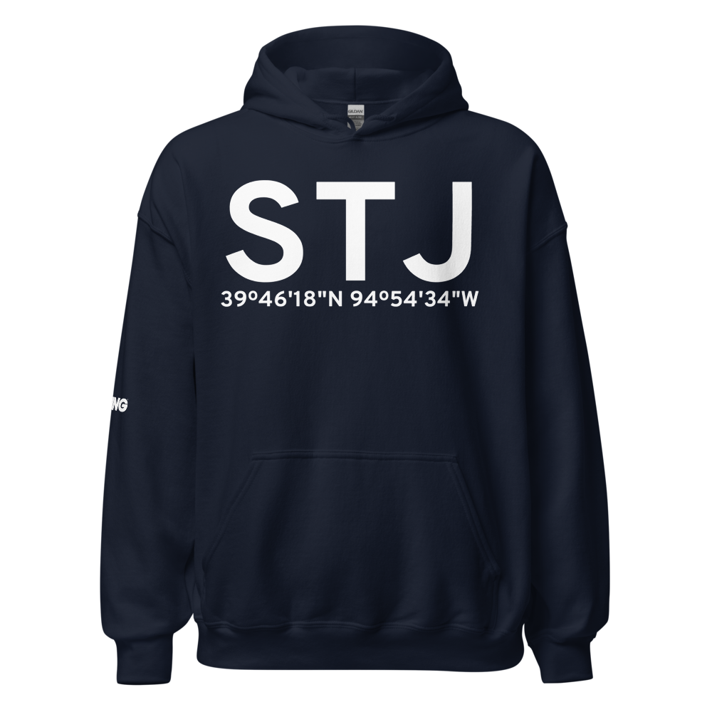 St Joseph (KSTJ) Airport Hoodie Sweatshirt 