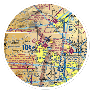 Boulder Municipal Airport (BDU) VFR Sectional Sticker (30 mile)