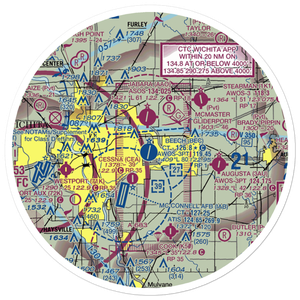 Beech Factory Airport (BEC) VFR Sectional Sticker (30 mile)