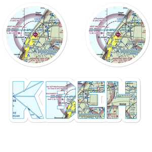 Southwest Michigan Regional Airport (BEH) VFR Sectional Sticker Pack