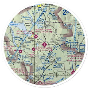 Boyne Mountain Airport (BFA) VFR Sectional Sticker (30 mile)
