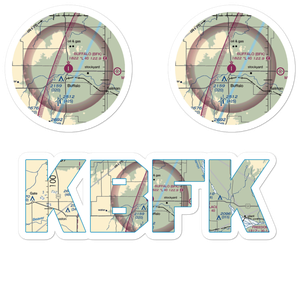 Buffalo Municipal Airport (BFK) VFR Sectional Sticker Pack