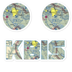 Bismarck Municipal Airport (BIS) VFR Sectional Sticker Pack