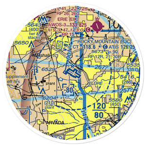Rocky Mountain Metropolitan Airport (BJC) VFR Sectional Sticker (20 mile)