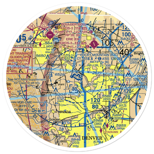 Rocky Mountain Metropolitan Airport (BJC) VFR Sectional Sticker (30 mile)