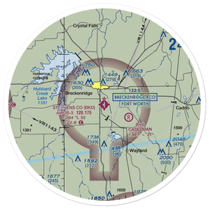 Stephens County Airport (BKD) VFR Sectional Sticker (30 mile)